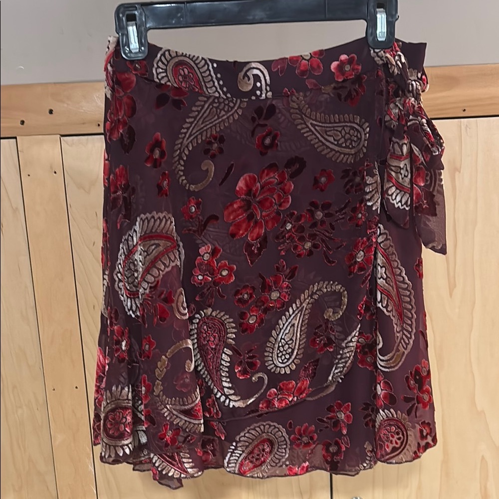 Miami Red and Purple Floral Mini Skirt‎